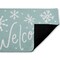 Holiday Welcome Snowflakes Printed Outdoor Door Floor Mat, 18x30, Made in USA - Holiday Ready